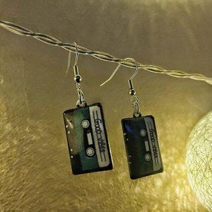 Homemade Cassette Tape Earrings